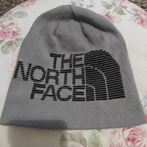 The North Face Men's One Size Gray Black Reversible Knit Beanie
